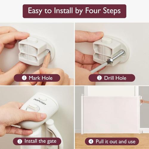 Momcozy Retractable Mesh Baby Gate or Dog Gate