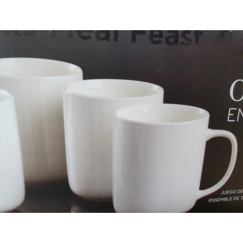 Oneida 24 Seven White 4-pc. Porcelain Mug Set