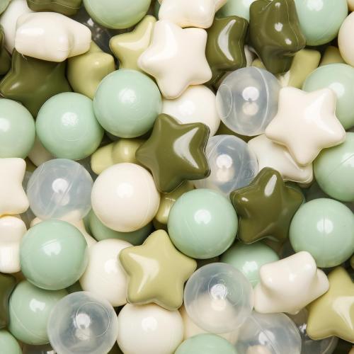 TRENDPLAY Star Ball Pit Balls for Toddlers - Ball Pit Ball Shapes for Boys Girls Fun, Birthday Party, Christmas Decoration