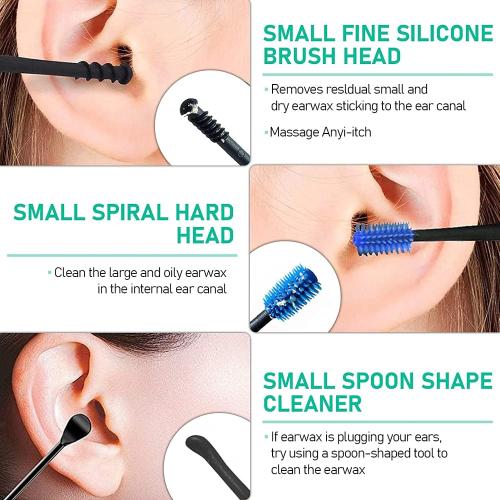 Ear Wax Vacuum Removal Tool, 6 Gear Strong Suction Electric Ear Cleaner Ear Vacuum Wax Remover, USB Charge Ear Wax Suction Removal Kit, Ear Wax Suction Remover Device for Adults and Kids