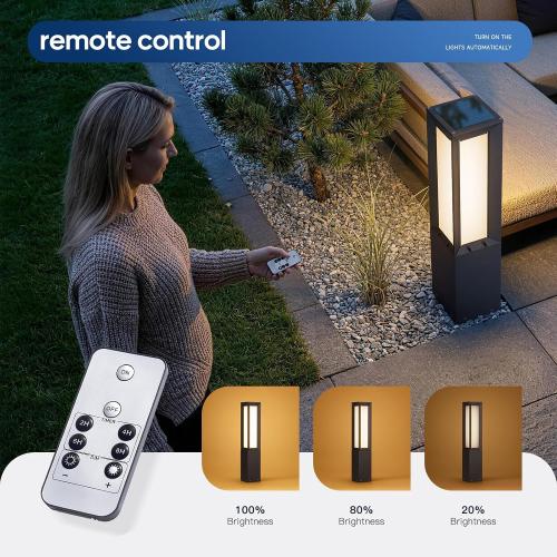32 Solar Lanterns Outdoor Waterproof IP65 LED Outdoor Floor Lamp | 3000K Floor Lamps, Dusk to Dawn Large Solar Lantern, Modern Lanterns for Porch Patio Garden Landscape Lighting