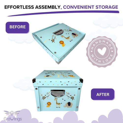 GroWings Baby Keepsake Box - Large Memory Storage for Newborns, Suitable for Boys and Girls, Strong, Durable, and Collapsible Gifts