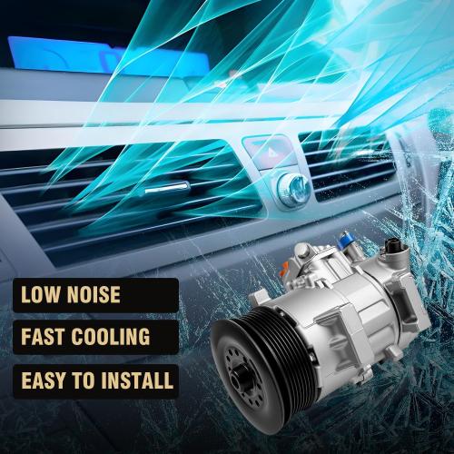 CO 11110C A/C Compressor with Clutch Compatible with Toyota Matrix 2009-2013,Fit for Toyota Corolla 2009-2010, Pontiac Vibe 2009-2010,for Scion xB 2008-2015,Replace #19184680,8831002520,883101A730