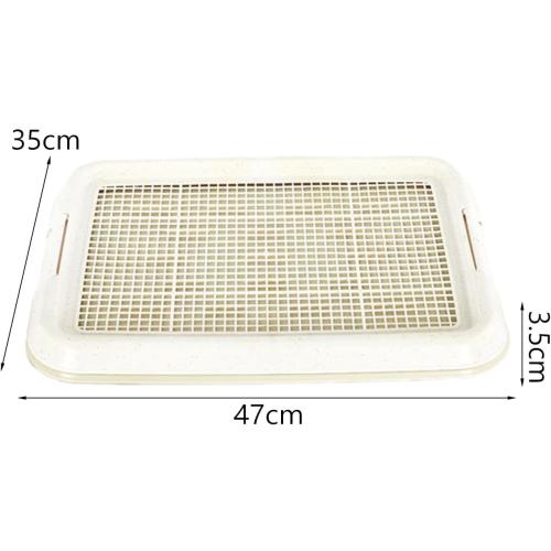 HouseVibe Dog Potty Toilet Training Tray Mesh Potty Tray Anti Slip Removable Pet Indoor Pads Holder for Puppy- White