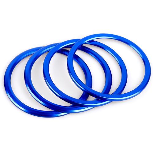 for Chevrolet Camaro Accessories Air Conditioner Outlet AC Vent Cover Trim for 2017 2018 2019 2020 2021 2022 2023 2024 Center Console Chevy Camaro Interior, Aluminum 4pcs (Blue)