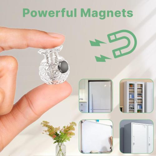 ZOYVUX Cute Mini Vase Magnets for Fridge, Funny Decorative Magnets, 5 Pack