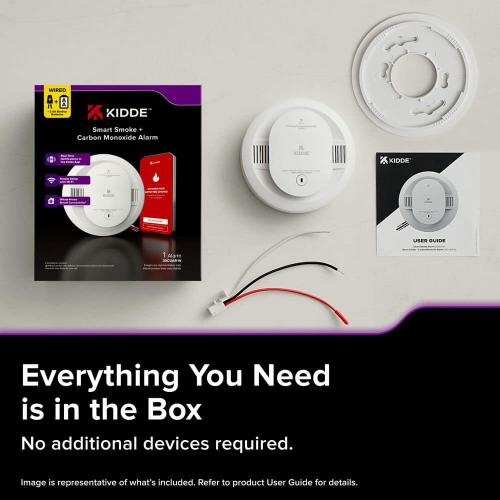 Kidde Hardwired Smart Smoke and Carbon Monoxide Detector, Voice Alerts, Interconnected Alarm