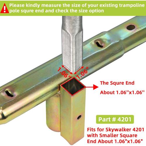Trampoline Poles Replacement for Skywalker Or Jumpzylla,Galvanized Trampoline Enclosure Pole for Skywalker or Jumpzylla,Replace Parts#4201 4202 4135 OR for Jumpzylla 8ft 10ft&12ft 14ft