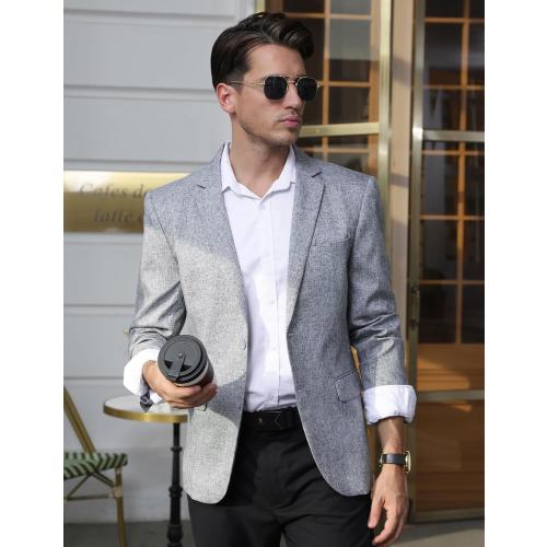 SIZE XL ❗❗Men Sport Coats, Big and Tall Sport Coats and Blazers for Men Business Casual Suit Jacket 2 Button Regular Fit Grey Casual Blazer Fashion Mens Dress Jackets Blazers Lightweight (Grey XL)
