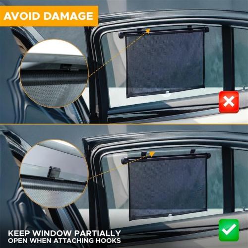 EcoNour Car Window Shades for Baby (2 Pack) Side Sunshade, Sun Visor