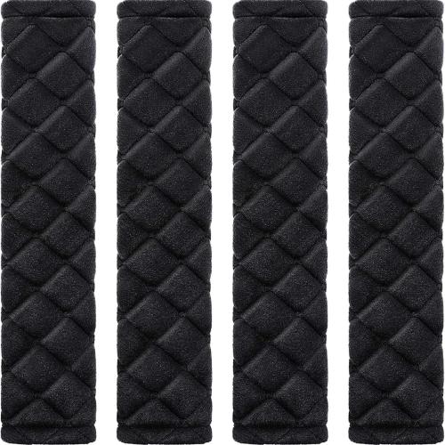 Tatuo 4 Pack Seat Belt Cover Extra Long Seat Belt Pads for Car Soft Comfort Shoulder Strap Covers Harness Pads Helps Protect Your Neck and Shoulder(11.8 Inch,Black)