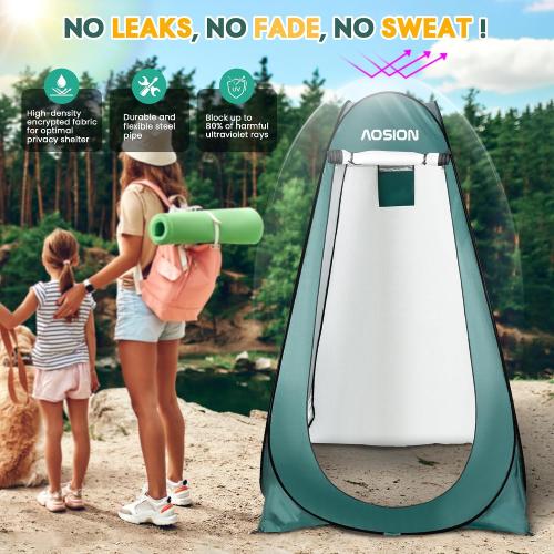 Pop Up Privacy Shower Tent, Portable Changing Dressing Room with Carry Bag, Waterproof Sun Shelter for Camping, Beach, Hiking & Outdoor Activities.COLOR BROWN ‼️