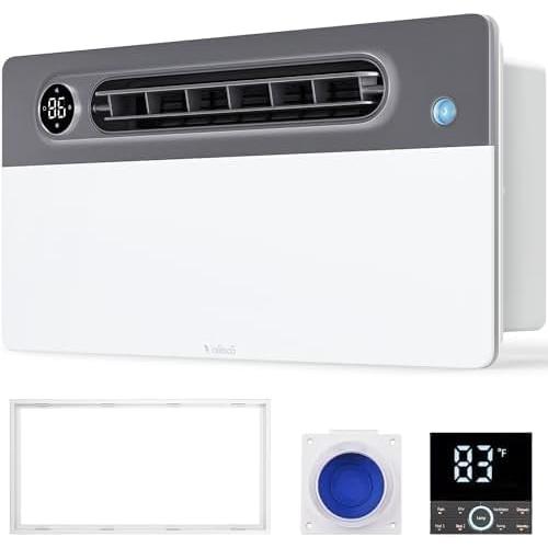 Bathroom Fan with Light Heater, Ventilation, Remote Control,Quiet Exhaust, 4-in-1 Design for Heating, Lighting, Ventilation & Air Circulation for Comfort in Any Season