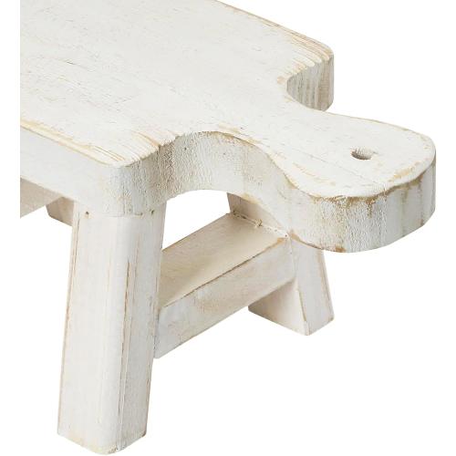 Creative Co-Op Decorative Wood Pedestal, White