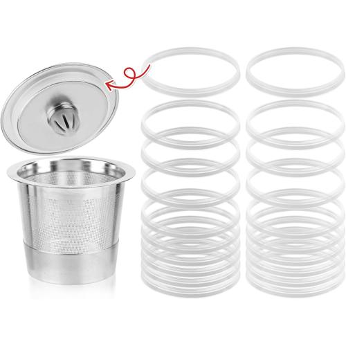 20pcs Silicone Gaskets for Keurig Reusable Coffee Machine Filter