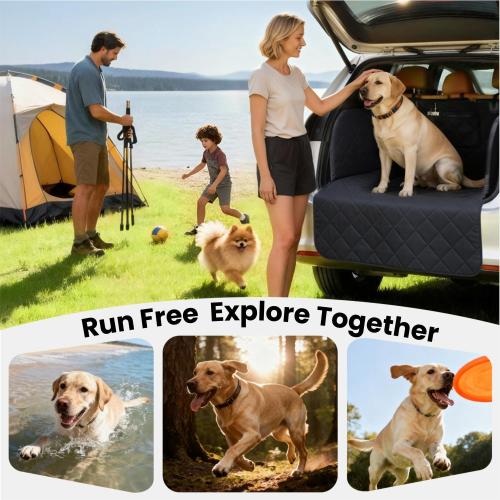 REEVAA SUV Cargo Liner for Dogs, Trunk Cover with Foam Side Walls, XL