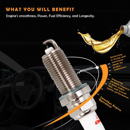 Set of 4 Upgraded Ignition Coil Pack | Iridium Spark Plugs