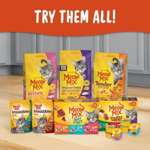Meow Mix Seafood Selections Variety Pack, Wet Cat Food, 2.75 oz Cup (24 Pack)