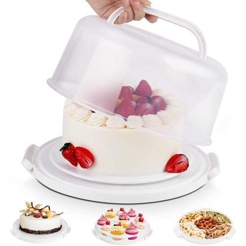 Cake Carrier with Lid and Handle，BPA-Free Cake Holder Cake Containers