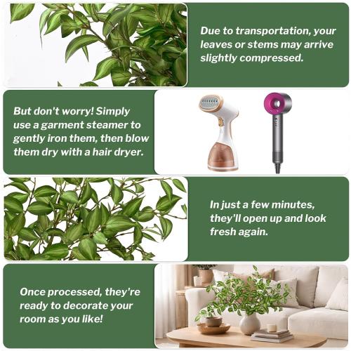 Waipfaru 5PCS Greenery Stems for Vases, 32.7 inch Artificial Eucalyptus Green Fake Leaves Branches, Faux Olive Silk Plants for Centerpieces Vase Filler Home Kitchen Decor