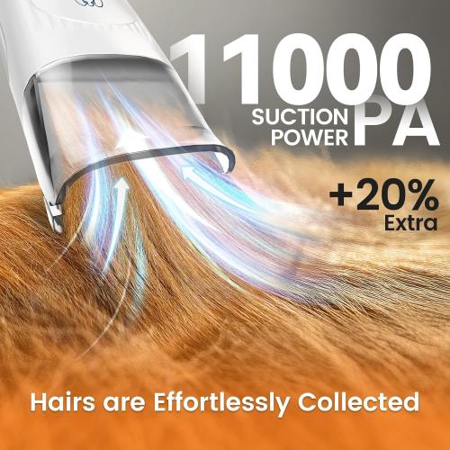 oneisall Dog Grooming Vacuum,7 in 1 Grooming kit Tools with Low Noise