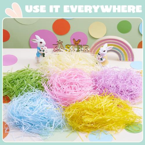 JOYIN 1 LB Easter Grass 6 Colors Recyclable Gift Wrap Crinkle Paper Shred for Basket Craft Boxes Bags Filler Stuffers, Easter Egg Hunt, Wedding Birthday Bridesmaid Engagement Party Favor Decor(16 OZ)