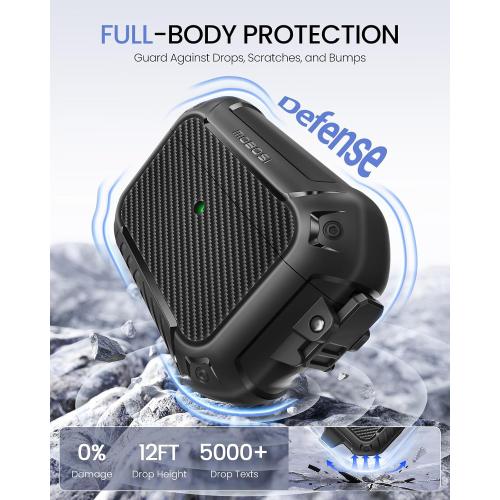 MOBOSI for AirPods Pro 3 Case, Secure Lock, Black