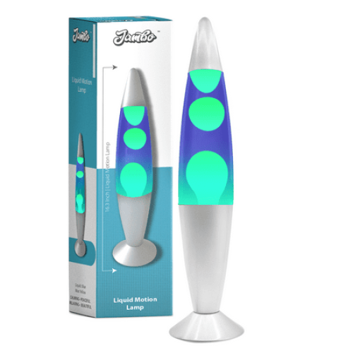 Jambo 16-inch Motion Lamp (Blue with Yellow/Green Wax, 16 inch)