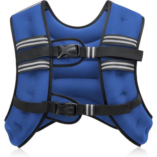 ZELUS Weighted Vest, 6lb/8lb/12lb/16lb/20lb/25lb/30lb Weight Vest with Reflective Stripe for Workout, Strength Training, Running, Fitness, Muscle Building, Weight Loss, Weightlifting