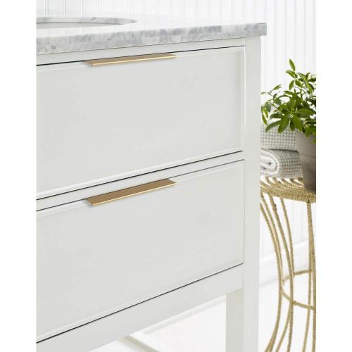 Amerock Edge Pulls 5-1/16 in. (128mm) Modern Champagne Bronze Cabinet Edge Pull