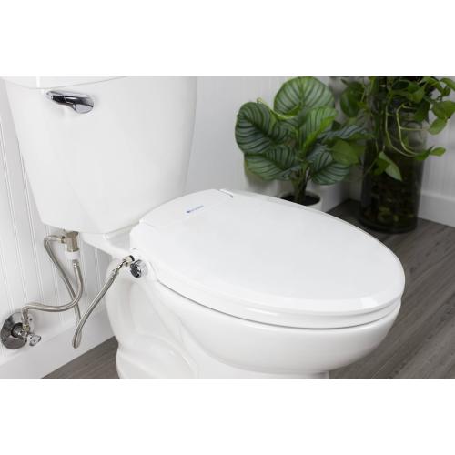 Brondell Ecoseat Plastic White Round Soft Close Bidet Toilet Seat