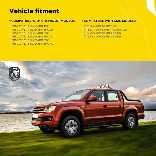 YHTAUTO Truck Bed Storage Tool Box Lockable Compatible with 2007-2018 Chevrolet Silverado & GMC Sierra 1500 2500 3500 Passenger Side, Swing Waterproof Wheel Well Toolbox