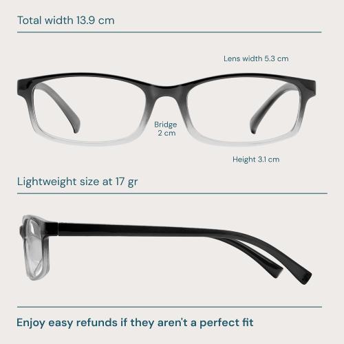 Gaoye Reading Glasses Men - Blue Light Blocking Lenses, TR90 Frames, UV400 - Eyeglasses with Clear Vision