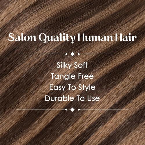 Hairro 6PCS 6 Clips In Short Hair Extensions Remy Real Human Hair Clip Ins Mini Clip On Hairpin Hairpieces For Women 31g 10 Inch #2RP6