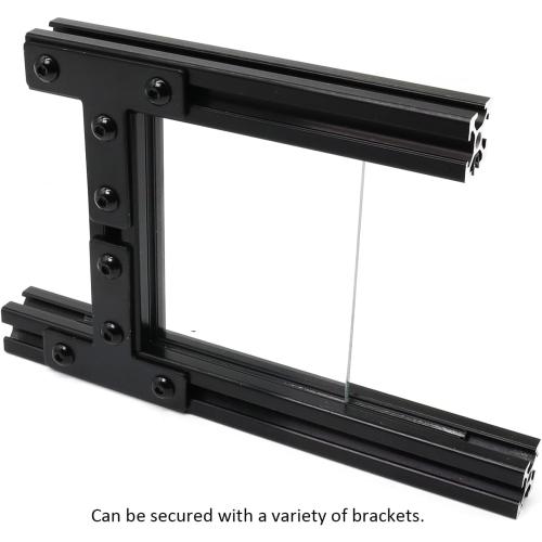 25Pcs 420mm 2020 Aluminum Extrusion Panel Mount T Slot U-Shaped Groove Strip Bracket for 20 Series 20/20 2040 Extruded Aluminum Profile Acrylic & Glass Board Clamp Partition
