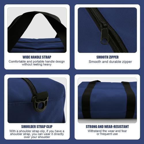 Small Tool Bag,Close Top Wide Mouth Tool Organizer Bag,Large Capacity Tool Bags for Men,Canvas Tool Storage Bag for Storage Handbag for Screwdrivers,Wrench,Pliers Hand Tools (Royal Blue, 20 Inch)