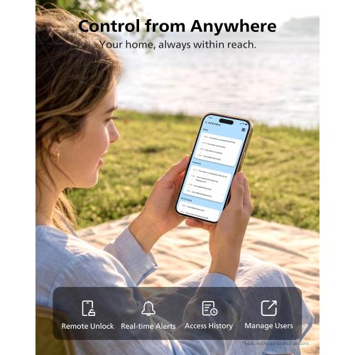 Philips WiFi Keypad Door Lock with Handle, App Control Smart Deadbolt Lock