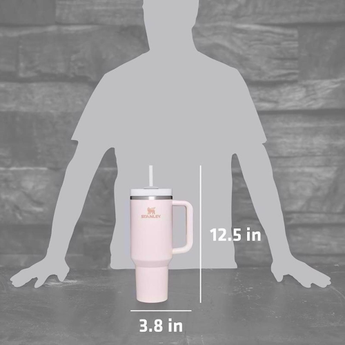 Stanley The Quencher H2.0 FlowState 30 oz Rose Quartz BPA Free Double-wall Vacuum Insulated Tumbler