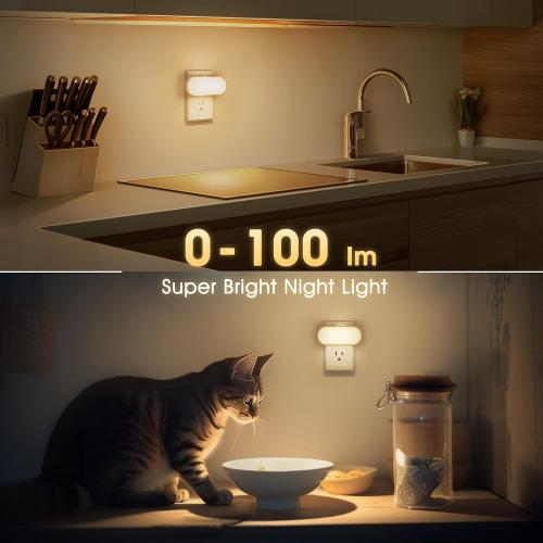 DORESshop Night Lights Plug into Wall,[2 Pack] 1W 3000K Led Night Light