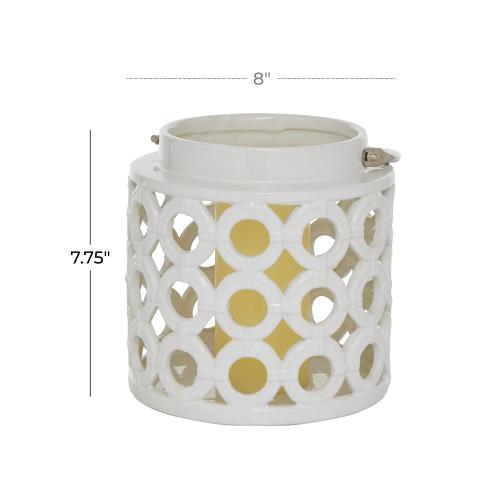 Grayson Lane 1 Candle Ceramic Lantern Candle Holder