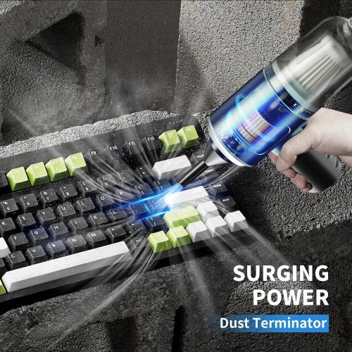 IFTHFOUR Compressed Air Duster-Vacuum Keyboard Cleaner-Air Blower 3-in-1-Electric Air Dusters-Replace Compressed Air Cans for PC,Computer Keyboard,Car Dusterpc Cleaning