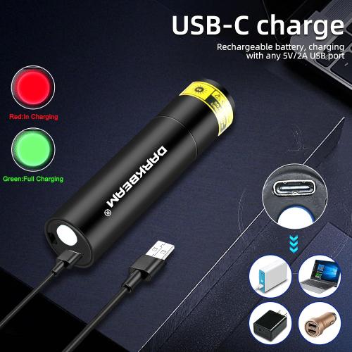 DARKBEAM UV Flashlight Filtered 365nm Black Light Woods Lamp Ringworm, Mini