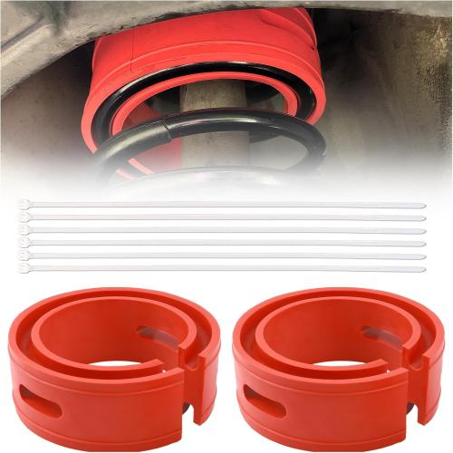 2PCS Coil Spring Spacers for Cars Includes Ties,Upgraded Car Coil Spring Booster Fits 1.5 Springs Spacing Improves Car Stability,Heavy Duty Rear Shocks Springs Spacer (B Type)