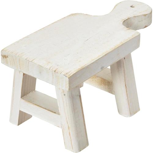 Creative Co-Op Decorative Wood Pedestal, White