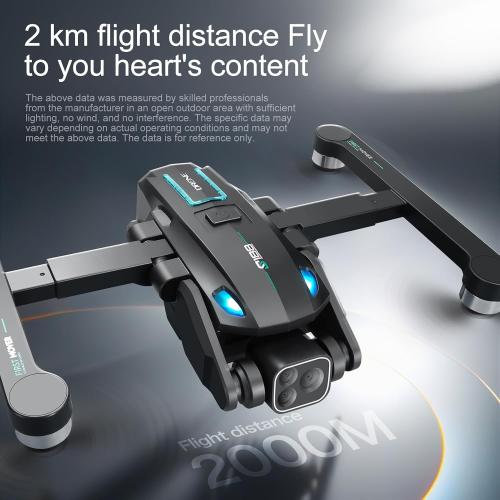 S188 GPS Drone with 8K Camera for Adults, FPV RC Quadcopter with Brushless Motor, 5G WiFi Transmission, Obstacle Avoidance, Optical Flow, Auto Return, Follow Me, Storage Bag, 2 Battery, Silver