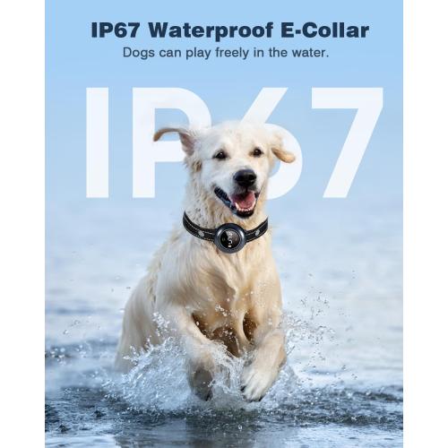 2-in-1 Dog Shock Collar & Dog Bark Collar - Smart Anti Barking Dog Training Collar with 5 Adjustable Sensitivity & 3300FT Remote for All Breeds IP67 Waterproof E-Collar