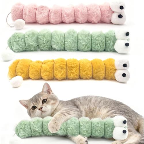 Cat Toys Pillows 3 Pack, 13” Cat Kicker Toys with Catnip Inside, Durable Interactive Cat Toys for Indoor Cats, Soft Kick Sticks for Exercise & Play