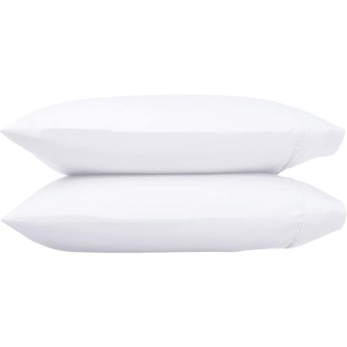 Amazon Basics 400 Thread Count 100% Cotton Pillowcases, Sateen Weave, Wrinkle Resistant, Standard Size, 20 x 30, White, Set of 2, Pillows Not Included