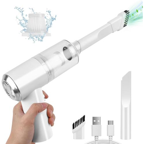 Auloea Mini Cordless Handheld Vacuum for Car, Keyboard, Laptop, Home, White