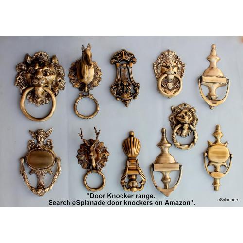 Esplanade VZN278 Lion Mouth Metal Door Knocker Yellow